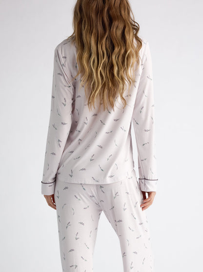 Women's Bamboo Stretch-Knit Long Sleeve Pajama Top