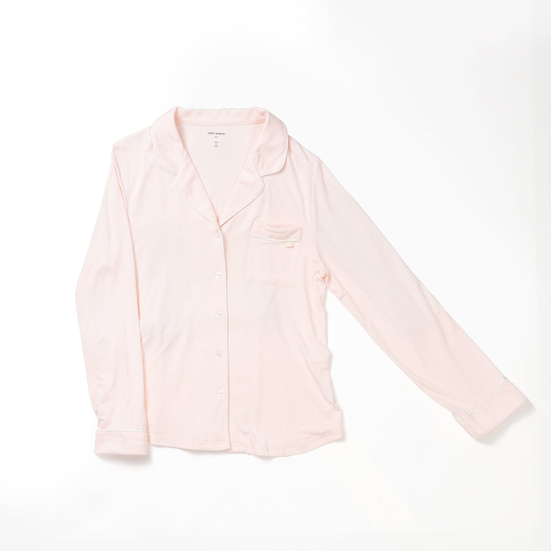 Women's Bamboo Stretch-Knit Long Sleeve Pajama Top TALL