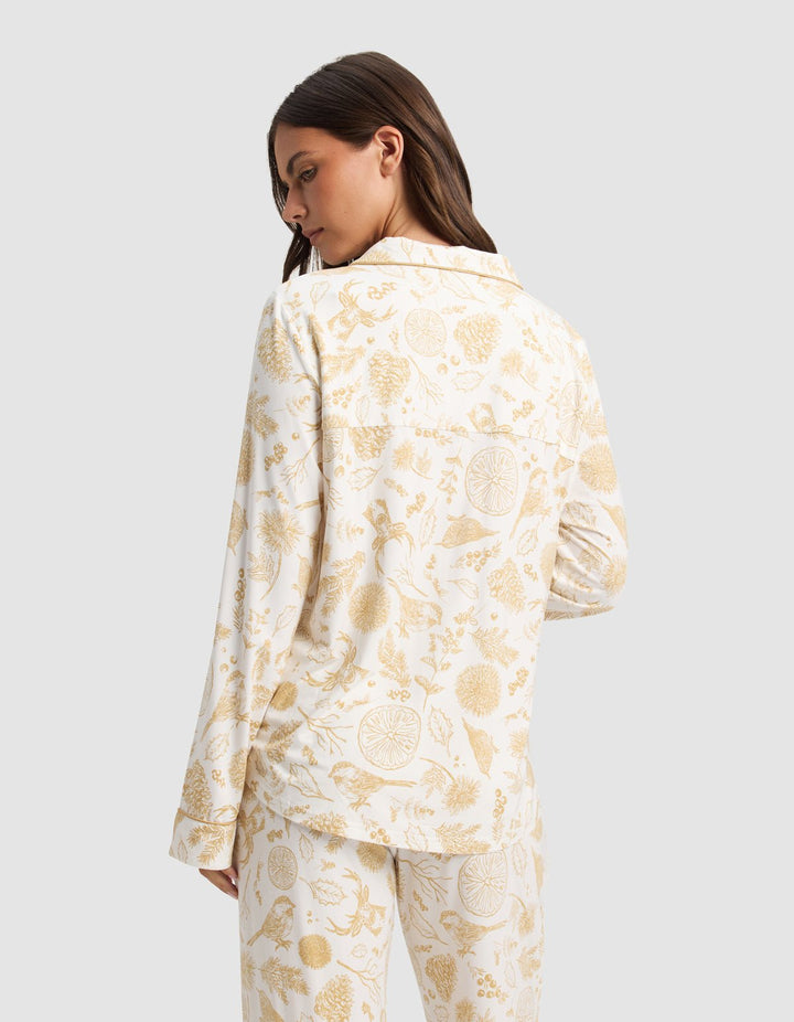 Women's Bamboo Stretch-Knit Long Sleeve Pajama Top