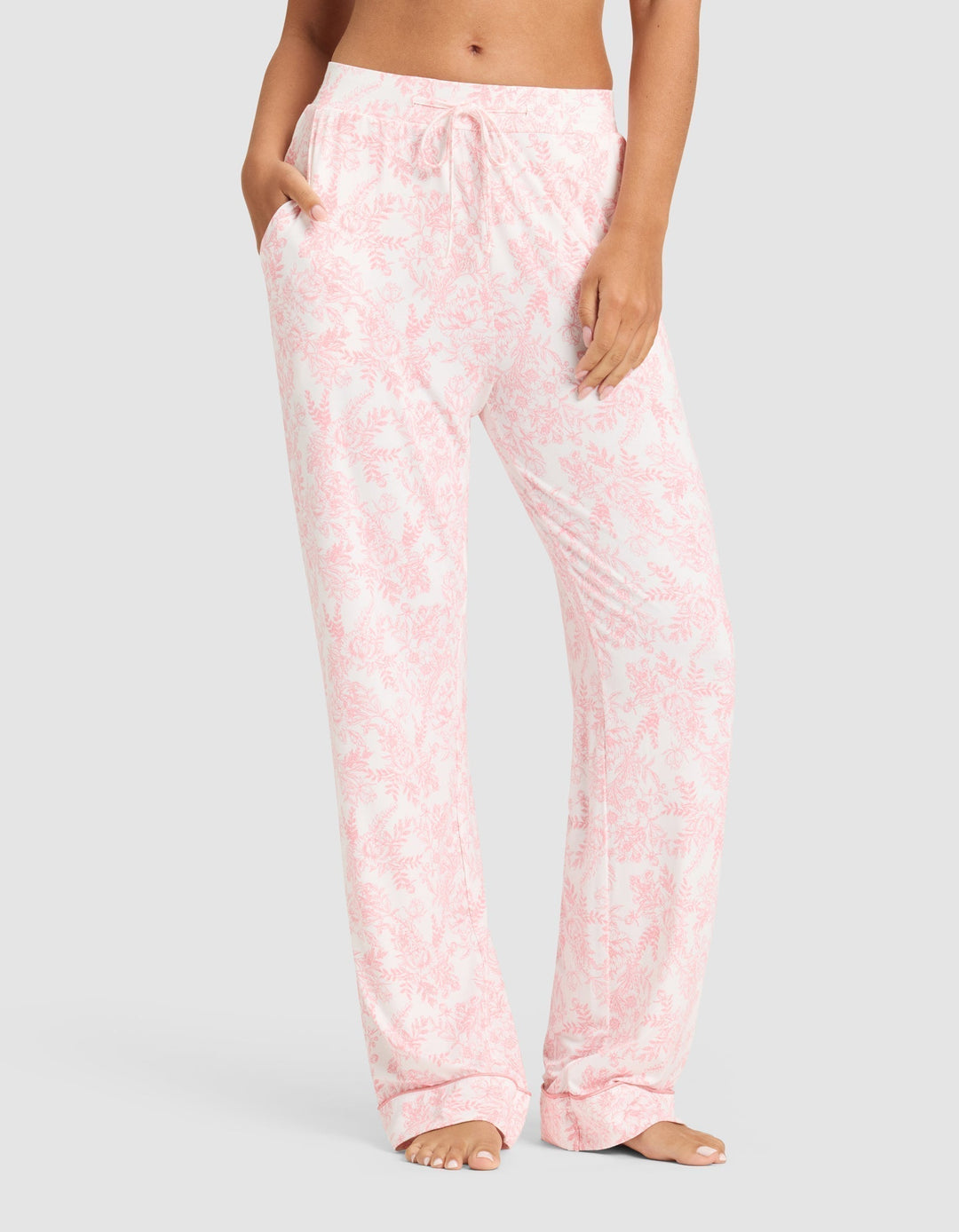 Women's Bamboo Stretch-Knit Short Sleeve & Pant Pajama Set