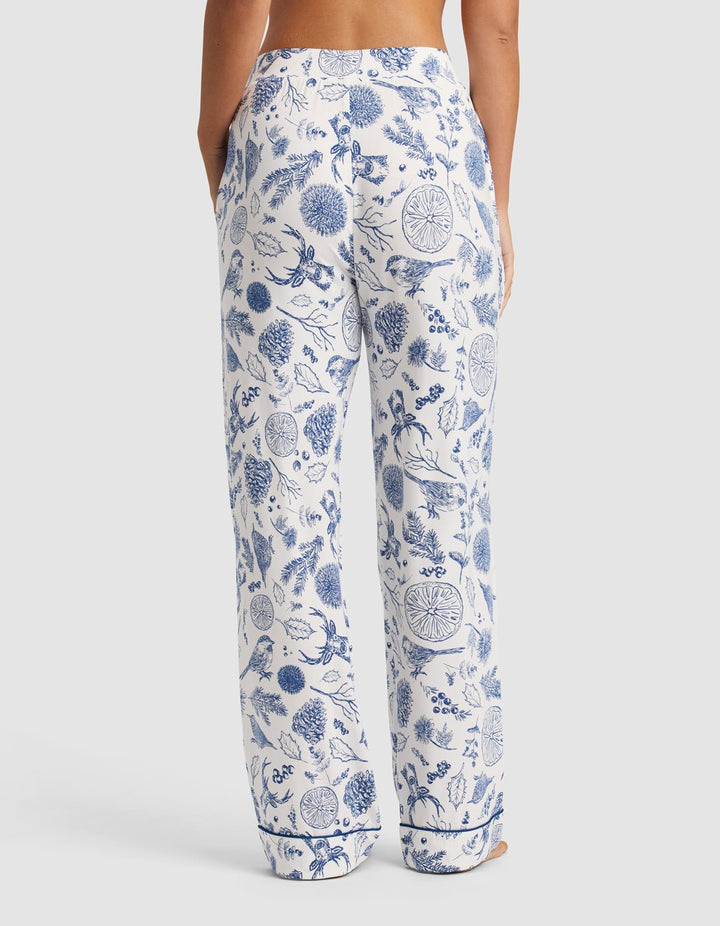 Women's Bamboo Stretch-Knit Short Sleeve & Pant Pajama Set