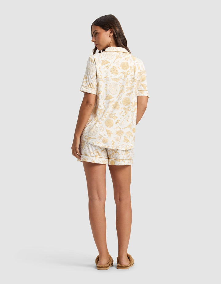 Women's Bamboo Stretch-Knit Short Sleeve Pajama Set