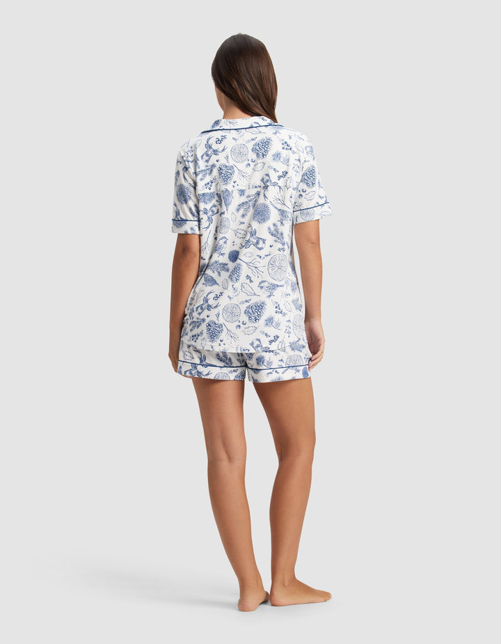 Women's Bamboo Stretch-Knit Short Sleeve Pajama Set