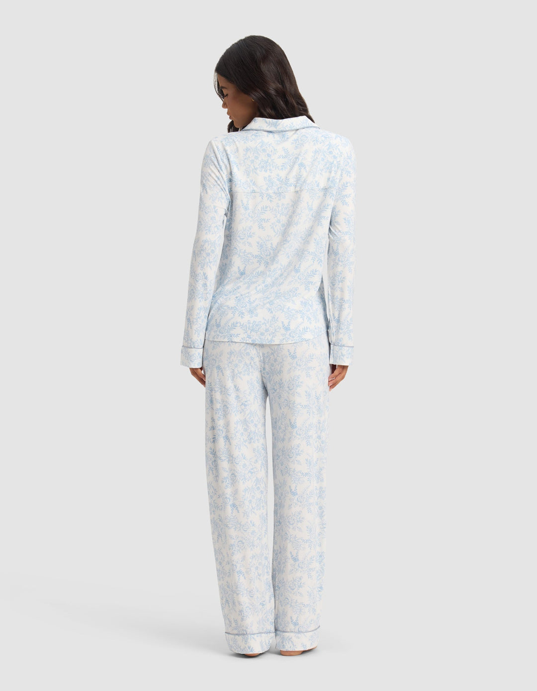 Women's Bamboo Stretch-Knit Long Sleeve Pajama Set