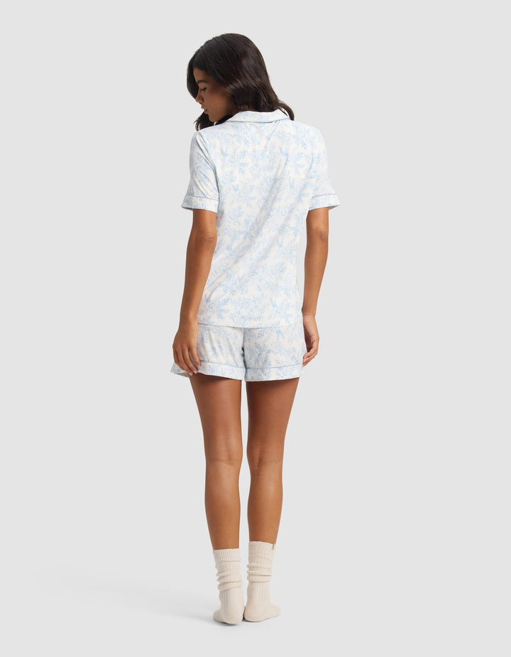 Women's Bamboo Stretch-Knit Short Sleeve Pajama Set