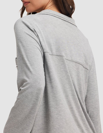 Women's Bamboo Stretch-Knit Long Sleeve Pajama Top