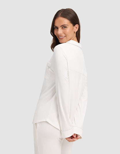 Women's Bamboo Stretch-Knit Long Sleeve Pajama Set TALL