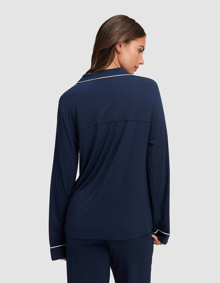 Women's Bamboo Stretch-Knit Long Sleeve Pajama Top TALL