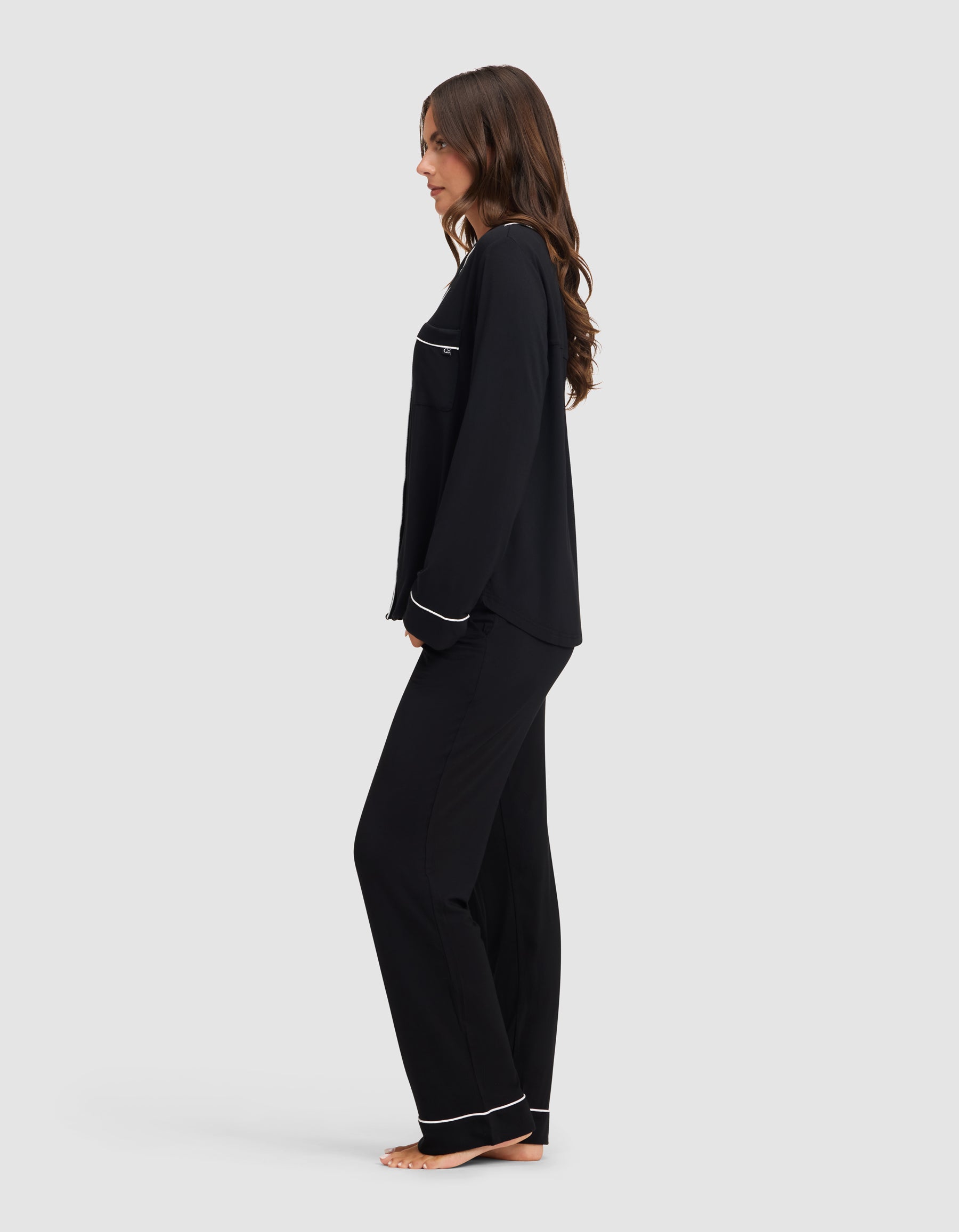 Women's Bamboo Stretch-Knit Long Sleeve Pajama Set TALL