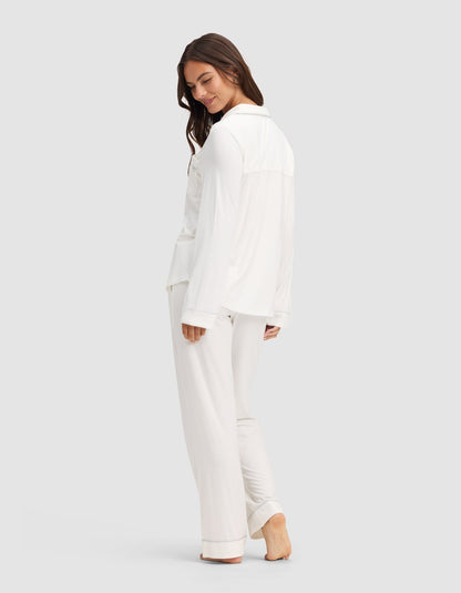 Women's Bamboo Stretch-Knit Long Sleeve Pajama Set TALL