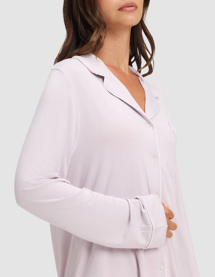 Women's Bamboo Stretch-Knit Long Sleeve Pajama Set