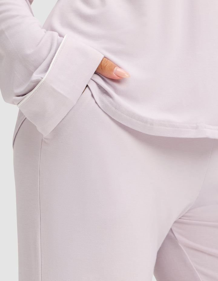 Women's Bamboo Stretch-Knit Long Sleeve Pajama Set