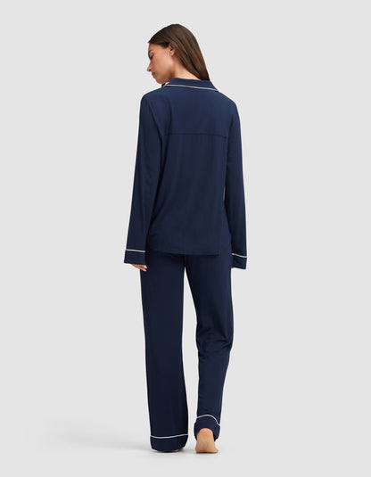Women's Bamboo Stretch-Knit Long Sleeve Pajama Set TALL