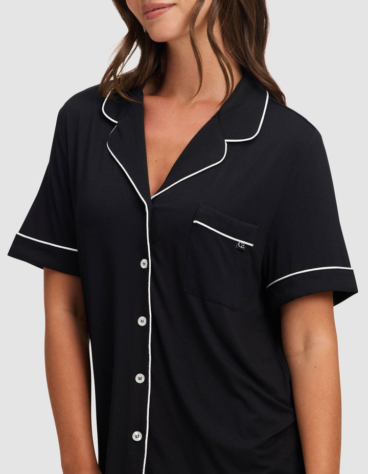 Women's Bamboo Stretch-Knit Short Sleeve Pajama Set