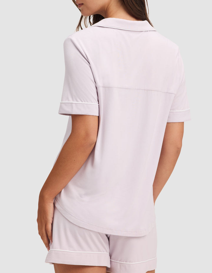 Women's Bamboo Stretch-Knit Short Sleeve Pajama Top