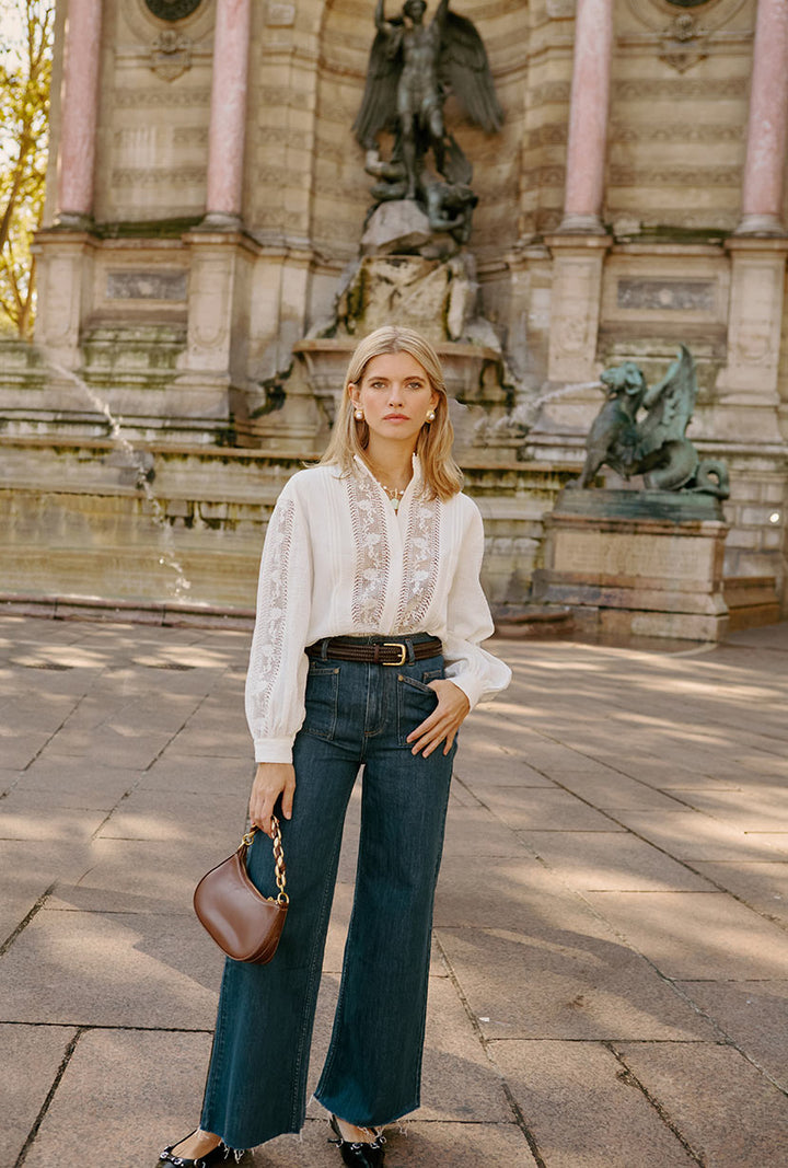 Sevilla High Rise Wide Leg Jeans - Vintage Indigo