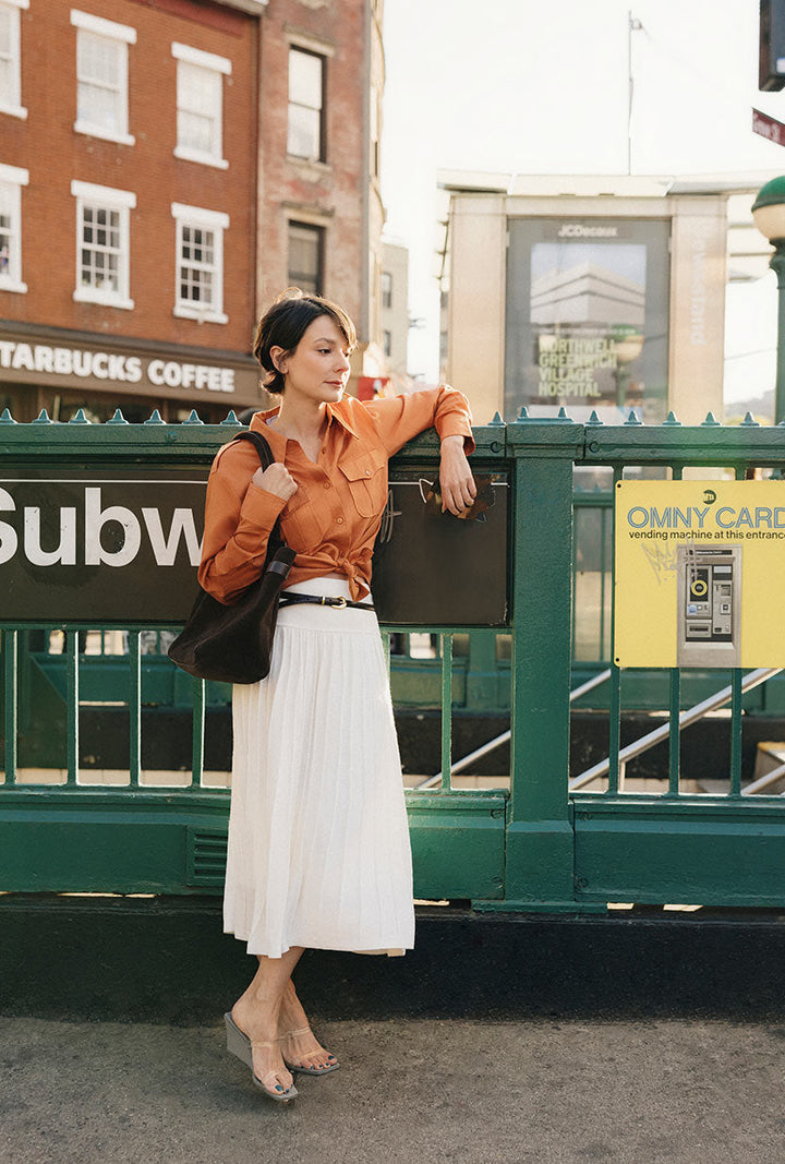 Czar Bamboo Knit Skirt - Ivory