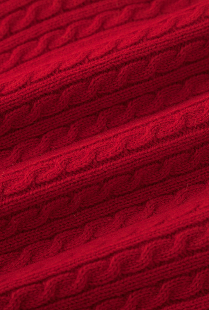 Carmina Wool Cardigan - Red