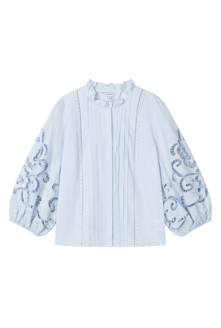 Chandler Cotton Blouse - Sky