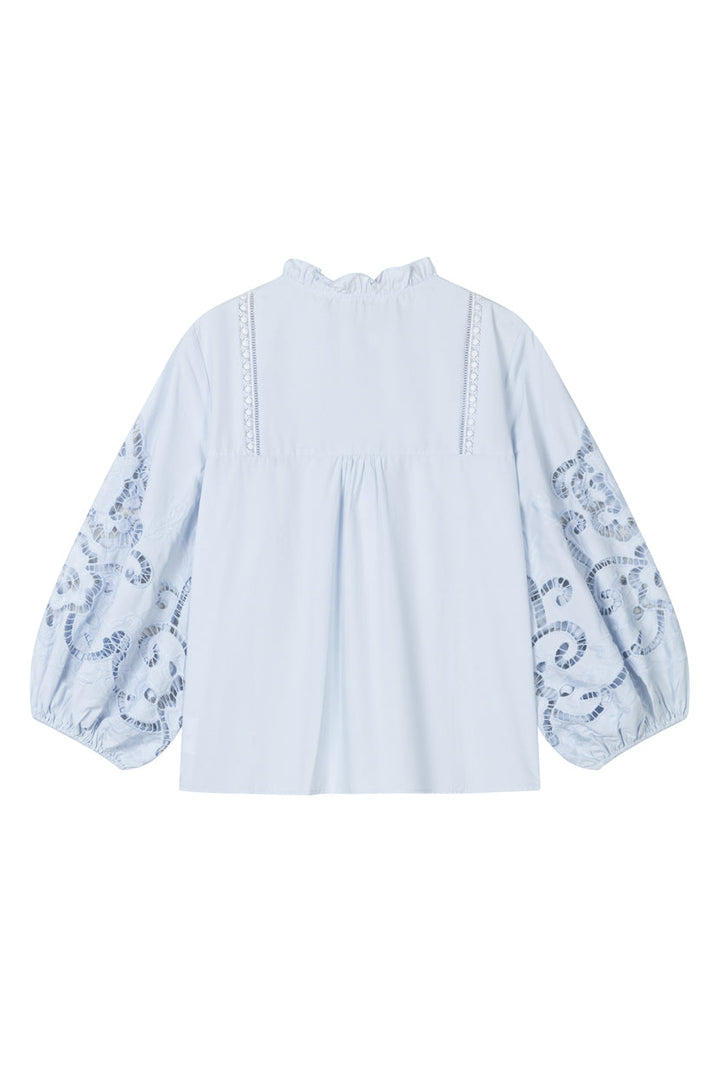 Chandler Cotton Blouse - Sky